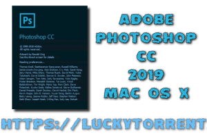 Adobe Photoshop CC 2019 + Crack Mac OS X