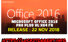 Microsoft Office 2016 Pro Plus VL x64 Fr 2018 Torrent