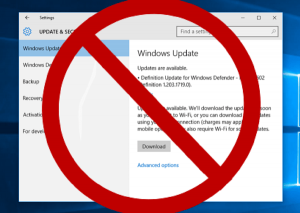Stop Updates Windows 10