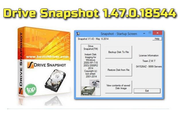 download the new Drive SnapShot 1.50.0.1208