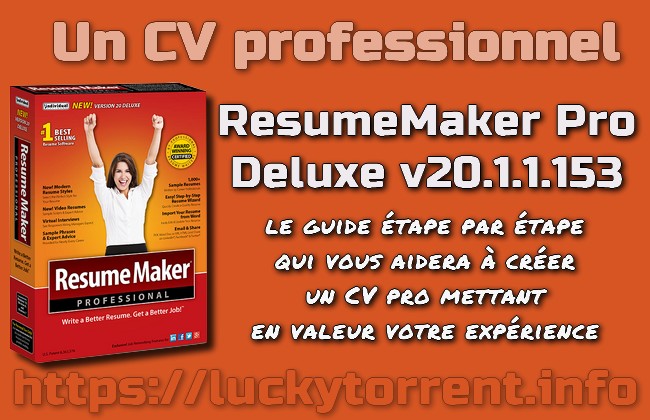 ResumeMaker Pro Deluxe v20.1.1.153 Torrent
