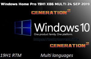 Windows 10 Home Pro 19H1 X86 2019 Torrent