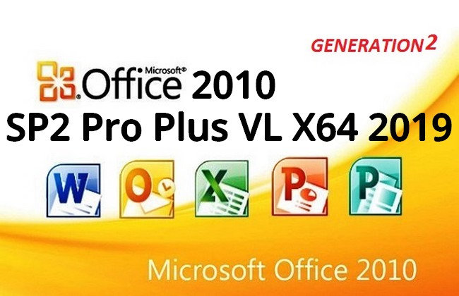 Office 2010 SP2 Pro Plus VL X64 2019