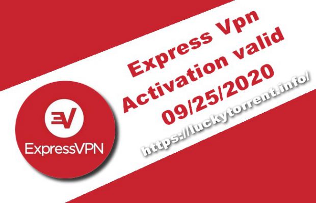 Express Vpn Activation valid 09/25/2020