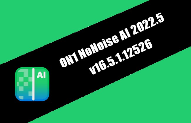 ON1 NoNoise AI 2022.5 v16.5.1.12526