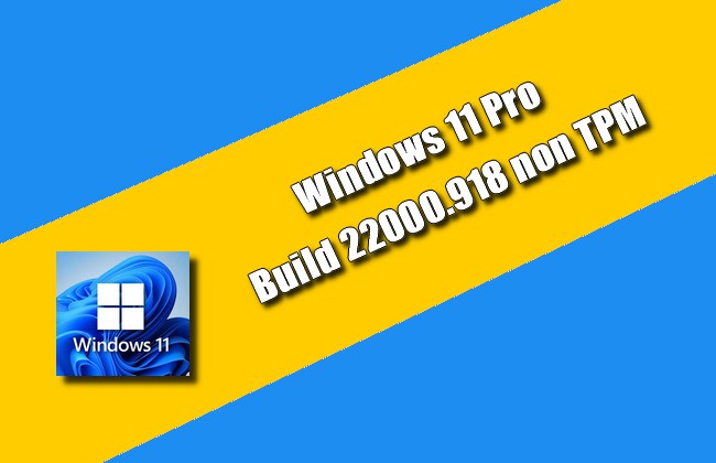 Windows 11 Pro Build 22000.918 non TPM Torrent